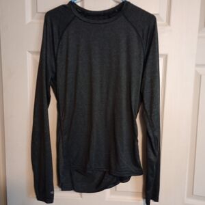 Dark Gray Long Sleeve Champion Athletic Shirt Size Small